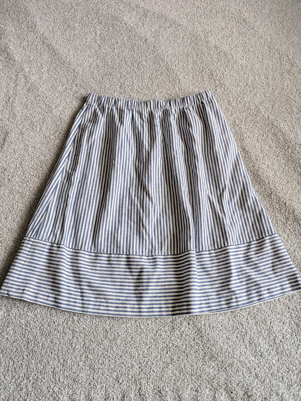 🌼B2G1🌼 J. Crew Blue and White Striped A-Line Skirt